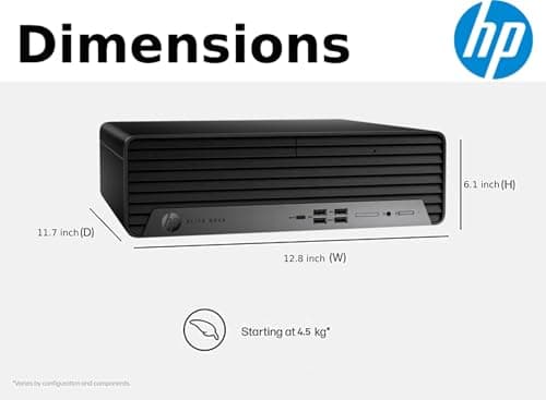 HP ElietDesk 805 G9 SFF Business Desktop Computer, AMD Ryzen 5 8500G, 32GB DDR5, 1TB PCIe SSD, Radeon 740M Graphics, Dual 4K Display Support, USB-C, HDMI, RJ-45, Wi-Fi, Wired KB & Mouse, Win11 Pro
