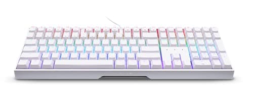 Cherry MX 3.0 S Wired Mechanical Gaming Keyboard. Aluminum Housing Built for Gamers w/MX Red Silent Switches. RGB Backlit Display Over 16m Colors. from The Makers of MX. Full Size. Pure White.