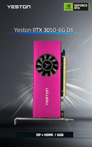 Yeston GeForce RTX 3050 6GB GDDR6 LP(Equipped with a Half Height Shifter) Graphics Cards pci Express 4.0 Video Cards Desktop Computer PC Video Gaming Graphics Card