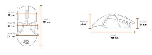 SteelSeries Rival 650 Quantum Wireless Gaming Mouse - Rapid Charging, 12,000 Cpi Dual Sensor, 256 Weight Configs, 8 Zone RGB Lighting