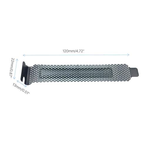 ljhnba Pack of 5 Computer PCI Strips Black PCI Slot Covers with Screws for Computer Case Graphics Card Accessories