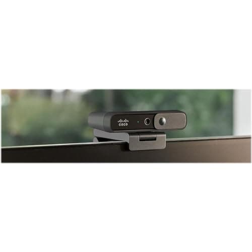 CISCO DESIGNED Cisco Desk Camera 4K in Carbon Black with up to 4K Ultra HD Video, Dual Microphones, Low-Light Performance, 1-Year Limited Hardware Warranty (CD-DSKCAM-C-US)