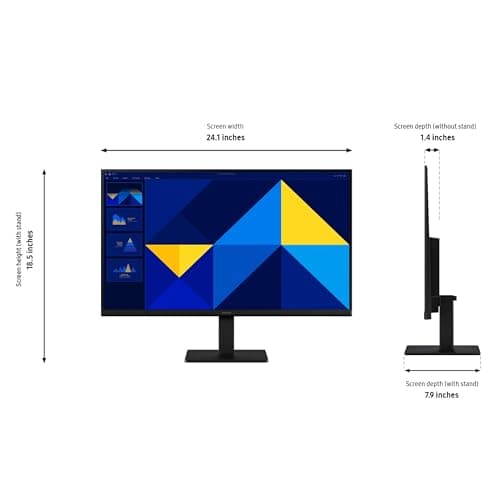 SAMSUNG 27" (S30GD) Essential Monitor with IPS Panel and Tilt Only Stand, 100Hz Refresh Rate, Ergonomic Design, Advanced Eye Care, Game Mode, LS27D304GANXZA