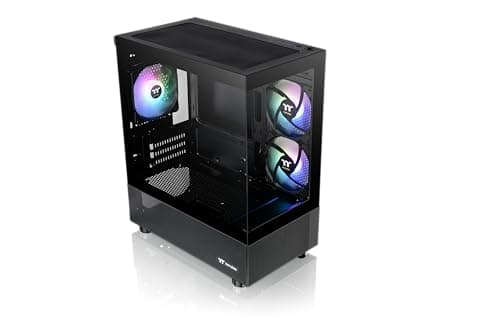 Thermaltake View 170 TG ARGB Black Micro-ATX Case; 3x120mm ARGB Fans Included; Supports Up to 280mm Radiator; Front & Side Dual Tempered Glass Panel; CA-1Z4-00M1WN-00; 3 Year Warranty