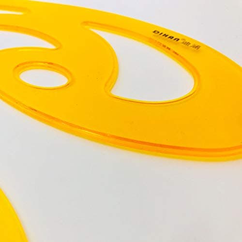 DIHAN #1203S 3 Pcs Set Drawing Drafting Template Tools Plastic French Curve Ruler Useful for Students, Teachers, Engineers, Architects, Craft, Art Designers