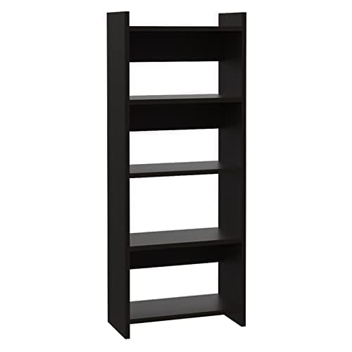 Home Office Set for Enhanced Productivity, Compact Design with Drawer, Desktop, and Five Shelves, Black