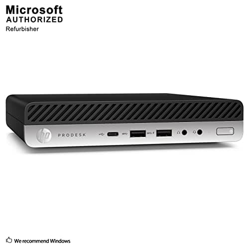 HP ProDesk 600 G3 Mini PC Desktop Intel Core i5-6500T (Quad Core) 16GB RAM 256GB PCIe Solid State Drive USB-C Windows 10 Professional (Renewed)