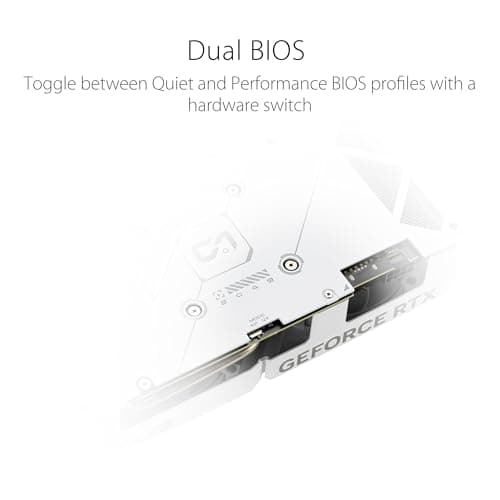ASUS Dual GeForce RTX™ 4060 EVO White OC Edition 8GB GDDR6 (PCIe 4.0, 8GB GDDR6, DLSS 3, HDMI 2.1a, DisplayPort 1.4a, Axial-tech Fan Design, 0dB Technology, Dual BIOS, Auto-Extreme Tech)