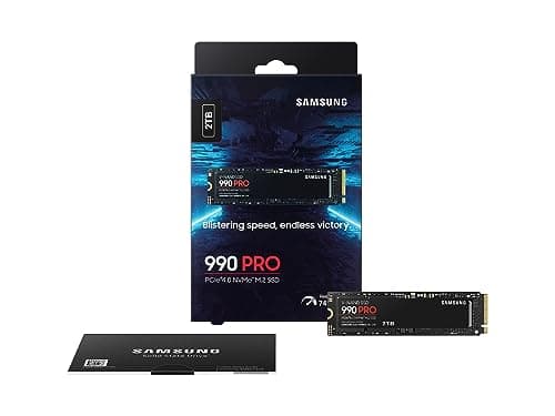 Samsung 990 PRO SSD NVMe M.2 PCIe Gen4, M.2 2280 Internal Solid State Hard Drive, Seq. Read Speeds Up to 7,450 MB/s for High End Computing, Gaming, and Heavy Duty Workstations, MZ-V9P2T0B/AM