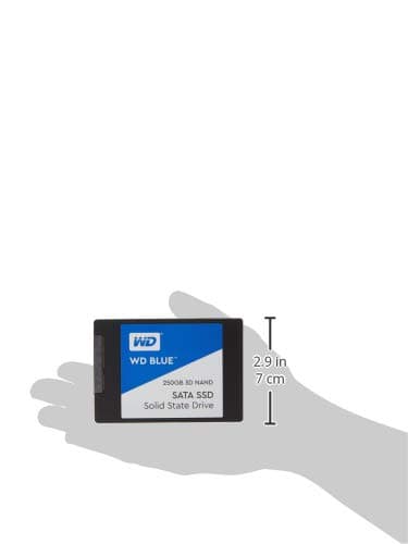 Western Digital 250GB WD Blue 3D NAND Internal PC SSD - SATA III 6 Gb/s, 2.5"/7mm, Up to 550 MB/s - WDS250G2B0A