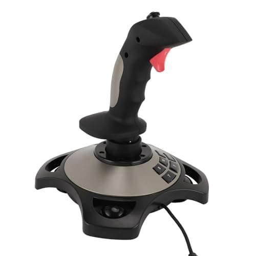 JTLB PC Flight Joystick Wired Flight Stick Flight Simulator Control Joystick with Vibration Function Throttle Control for PC Computer Laptop for Win 7 8 10 11