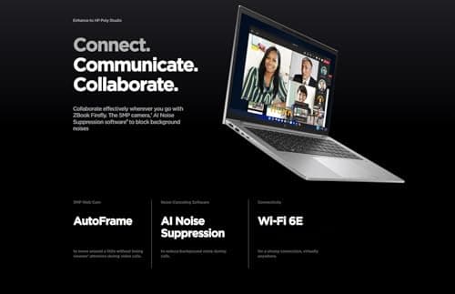 HP ZBook Firefly G11 Mobile Workstation (14" FHD+, NVIDIA RTX A500, Intel Core Ultra 7 155H, 64GB DDR5 RAM, 2TB SSD) AI Copilot Laptop for Engineer, Designer, IST Hub, Backlit, Fingerprint, Win 11 Pro