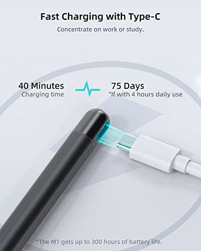 Metapen Stylus Pen M1 for Microsoft Surface (75-Day Battery Life, Smooth Writing), Compatible with Surface Pro 11/10/X/9/8/7/6/5/4/3/Book 3/Laptop 4/Studio 2, ASUS VivoBook Flip 14 for Students&Doers