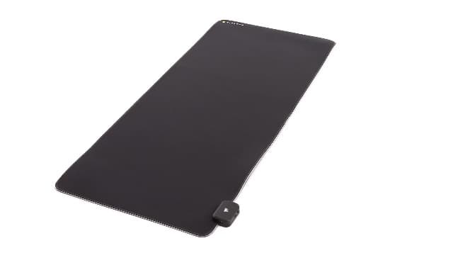 CORSAIR MM700 RGB Extended Cloth Gaming Mouse Pad - 36.6" x 15.8" - 360° RGB Lighting - Two USB Port Hub - Thick Rubber - Black