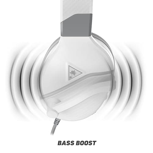 Turtle Beach Recon 200 Gen 2 Powered Gaming Headset - Xbox Series X, Xbox Series S & Xbox One, PS5, PS4, Mobile & PC with 3.5mm - Bass Boost, Memory Foam, White