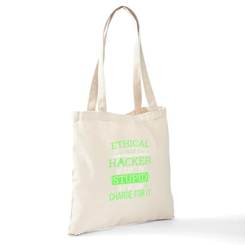 CafePress Cybersecurity Computer Hacking Ethical Hacker Reusable Natural Beige Canvas Shopping Bag