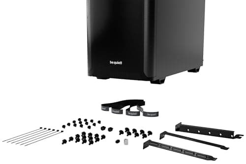 be quiet! Pure Base 501 Black ATX Case | 2 Preinstalled Pure Wings 3 140mm PWM Fans | Optimized Air Pressure | Compact PC Case | Vertical GPU Installation | USB 3.2 Gen. 2 Type C | BG073