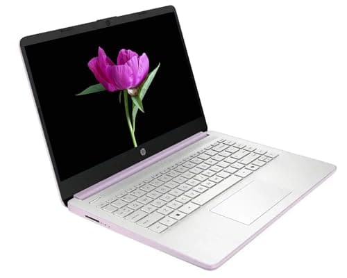 HP AI-Powered 14" HD Laptop with Microsoft Office and 1TB Cloud Storage Included for 1-Year| 16GB RAM|128GB SSD & 128GB Portable SSD| Intel 4-Core CPU| Webcam|Ultra Light| Windows 11| RK Bundle|Purple