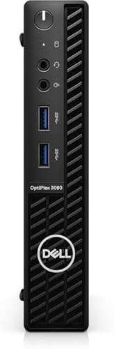 Dell OptiPlex 3000 3080 Desktop Computer - Intel Core i3 10th Gen i3-10100T Quad-core (4 Core) 3GHz - 8GB RAM DDR4 SDRAM - 256GB SSD - Micro PC (KT0JX) (Renewed)