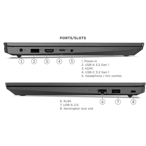 Lenovo V15 Laptop, 15.6" FHD Display, AMD Ryzen 5 5500U Hexa-core Processor (Beat Intel i7-1065G7), 16GB RAM, 512GB SSD, HDMI, RJ45, Numeric Keypad, Wi-Fi, Windows 11 Pro, Black