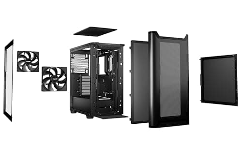 be quiet! Pure Base 501 Black PC case | 2 Preinstalled Quiet Fans | Mid Case | USB 3.2 Gen | Airflow | BGW74