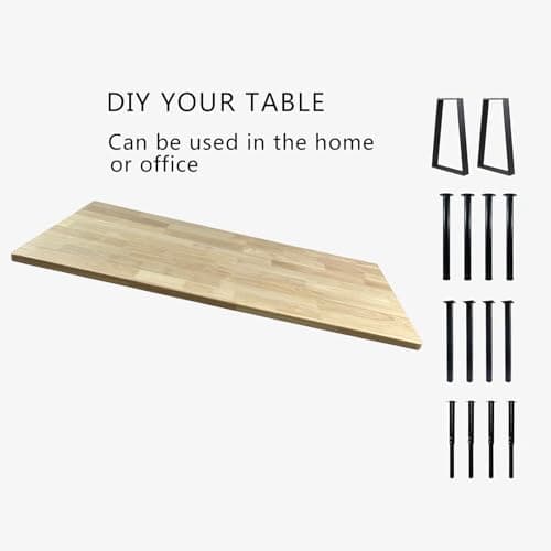 QLLY Solid Wood Table Top, Solid Board Replacement Desktop, One-Piece Wood Tabletop, Universal Countertop for Table and Workstation (Natural, 39.4"x23.6"/100x60cm Rectangular)