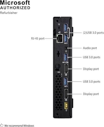Lenovo ThinkCentre M900 Tiny Desktop Computer Mini PC, Core i5-6th up to 3.1 GHz, 8 GB RAM, 256GB SSD, Wireless Keyboard, Windows 10 Pro (Renewed)