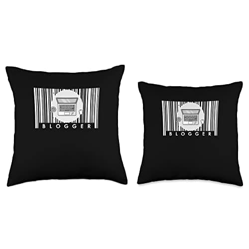 Blog Internet Blogging Content Creator Laptop - Blogger Throw Pillow