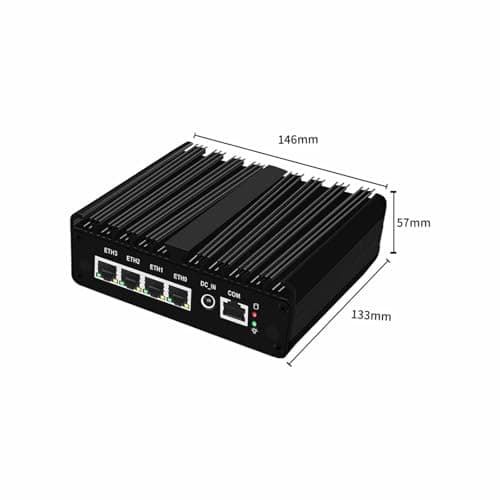N150 Mini PC Firewall Router 4 LAN i226-V 2.5G Celeron NVMe Fanless Mini Computer