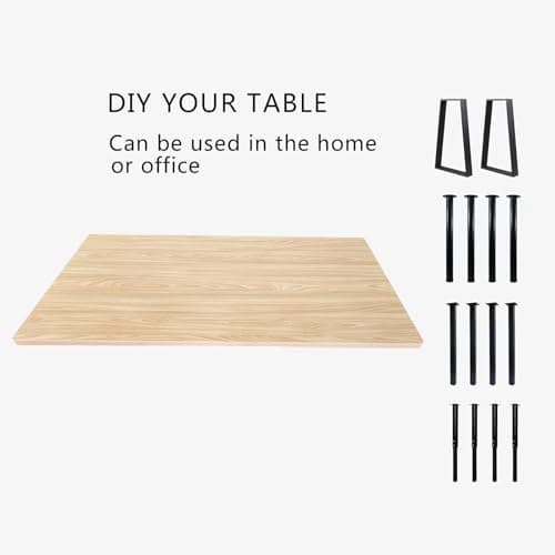 QLLY One-Piece Wood Tabletop, Replacement Board Desktop, Universal Countertop for Table and Workstation (Natural, 39.3x23.6 inch)
