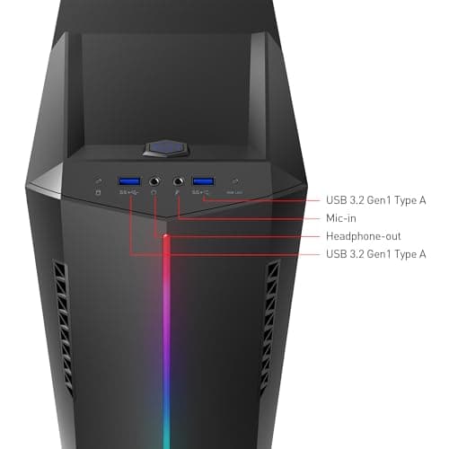 MSI Aegis SE Gaming Desktop: Intel Core i5-13400F, Geforce RTX 3050, 16GB DDR5, 500GB M.2 NVMe SSD, ARGB Fan Air Cooling, Type C, VR-Ready, Window 11 Home : 13TA-1233US