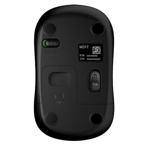 Logitech M317 Wireless Mouse, 2.4 GHz with USB Receiver, 1000 DPI Optical Tracking, 12 Month Battery, Compatible with PC, Mac, Laptop, Chromebook - Blue