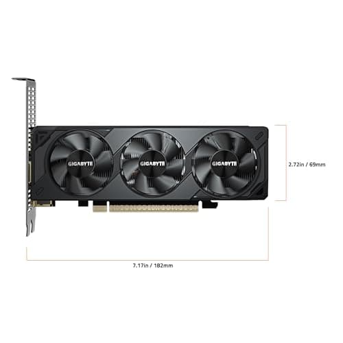 GIGABYTE GeForce RTX 5060 OC Low Profile 8G Graphics Card, 8GB 128-bit GDDR7, PCIe 5.0, Supports up to 4 displays, GV-N5060OC-8GL Video Card