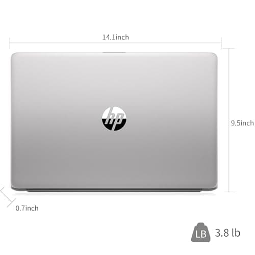 HP Essential Laptop, 15.6" FHD Display, Intel Core i3-1215U, 12GB RAM, 512GB PCIe SSD, Fingerprint Reader, Webcam, Type-C, HDMI, SD Card Reader, Wi-Fi, Windows 11 Home, Silver