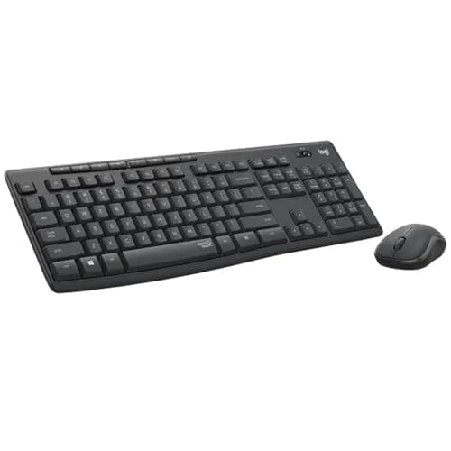 Logitech MK295 Wireless Mouse & Keyboard Combo with SilentTouch Technology, Full Numpad, Advanced Optical Tracking, Lag-Free Wireless, 90% Less Noise - Graphite