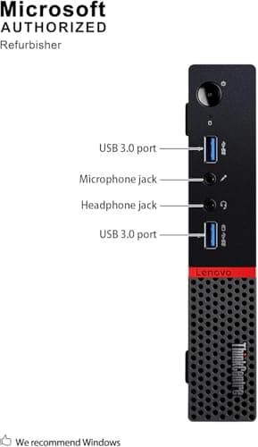 Lenovo ThinkCentre M900 Tiny Desktop Computer Mini PC, Core i5-6th up to 3.1 GHz, 8 GB RAM, 256GB SSD, Wireless Keyboard, Windows 10 Pro (Renewed)