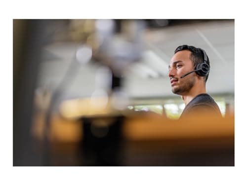 Poly - Voyager 4320 UC Wireless Headset + Charge Stand (Plantronics) - Headphones with Boom Mic - Connect to PC/Mac via USB-A Bluetooth Adapter, Cell Phone via Bluetooth - Works with Teams, Zoom &More