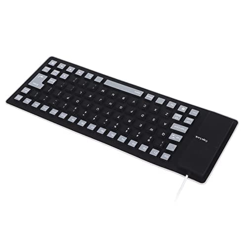 Silicone Keyboard, Silicone Keyboard Flexible Keyboard 85 Keys Silicone Keyboard Silicone Foldable for PC (Blue)