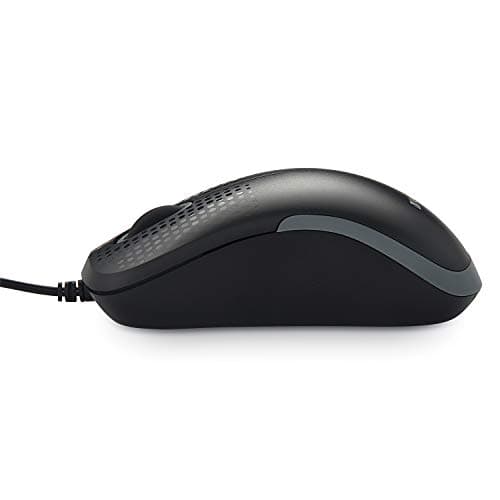 Verbatim USB Silent Corded Optical Mouse - Wired Noiseless Silent Click Computer Mouse for PC, Mac, Laptop, Chromebook - Black 70749