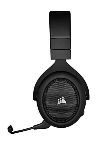 Corsair HS70 Pro Wireless Gaming Headset - 7.1 Surround Sound Headphones for PC, MacOS, PS5, PS4 - Discord Certified - 50mm Drivers – Carbon,Black