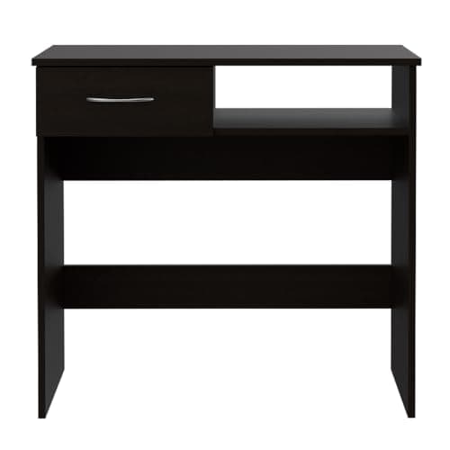 Home Office Set for Enhanced Productivity, Compact Design with Drawer, Desktop, and Five Shelves, Black