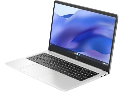 HP Chromebook 15 15.6" HD (Intel Pentium N6000, 8GB RAM, 128GB Storage (64GB eMMc + 64GB SD Card), UHD Graphics, Numeric KB) Home & Student Laptop, Anti-Glare, Webcam, Wi-Fi, Chrome OS, Silver