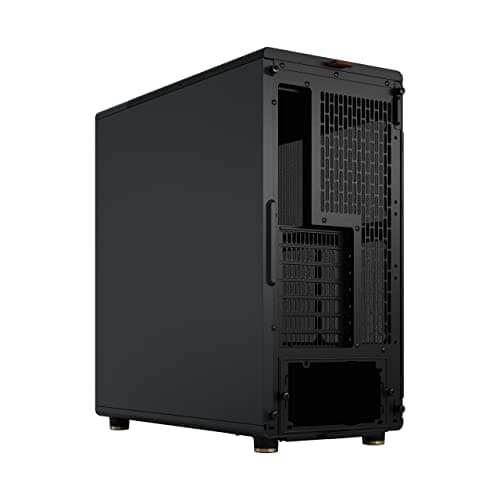 Fractal Design North - Genuine Walnut Wood Front - Mesh Side Panels - Two 140mm Aspect PWM Fans Included - Type C USB - ATX Airflow Mid Tower PC Gaming Case,Charcoal Black