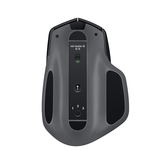 Logitech MX Master 2S Wireless Mouse - Hyper-Fast Scrolling, Ergonomic, Rechargeable, Control 3 Computers, Graphite