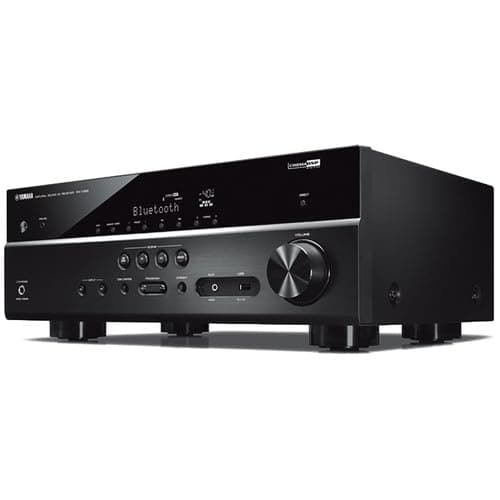 Yamaha RX-V385 5.1-Channel Surround Sound 4K Ultra HD AV Receiver with Bluetooth Home Theater System Bundle with Accessories