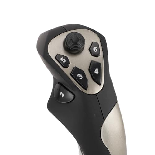 JTLB PC Flight Joystick Wired Flight Stick Flight Simulator Control Joystick with Vibration Function Throttle Control for PC Computer Laptop for Win 7 8 10 11