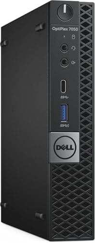 Dell OptiPlex 7050 mini Desktop Computer PC with 24" FHD Monitor, Intel Core i5-6500, 16GB RAM, 256GB SSD, Wi-Fi, Bluetooth, Keyboard & Mouse, Windows 11 Pro (Renewed)