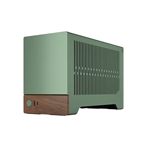 Fractal Design Terra Jade - Wood Walnut Front Panel - Small Form Factor - Mini ITX Gaming case – PCIe 4.0 Riser Cable – USB Type-C - Anodized Aluminum Panels