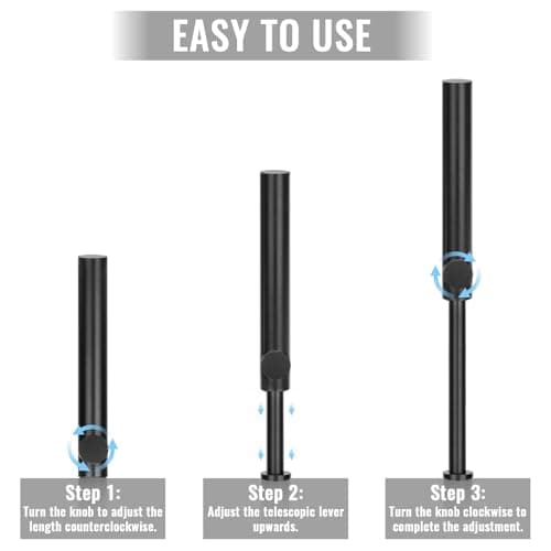 Tall GPU Support Bracket - Heavy Duty Adjustable GPU Anti Sag Holder & Support Stand for Graphics Card, 4.53"-8.27" Height Durable Black Metal PC Build Stabilizer, Large/Long GPU Sag Prevention