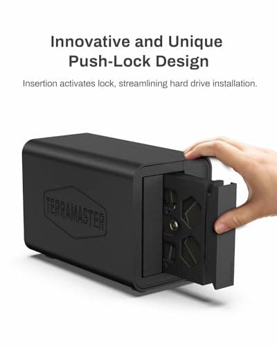 TERRAMASTER F2-424 NAS Storage 2Bay - N95 Quad-Core CPU, 8GB DDR5 RAM, 2.5GbE Port x 2, Network Attached Storage with High Performance (Diskless)